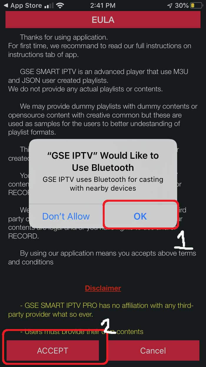 configure M3U on GSE iptv for ipad